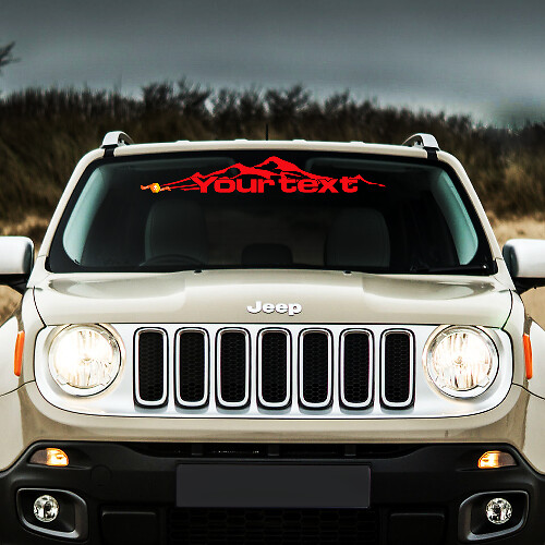 Mountain Graphic Voorruit Vinyl Sticker Decal voor Jeep Renegade