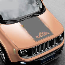 Custom Mountain Style Motorkap Vinyl Decal voor Jeep Renegade_2