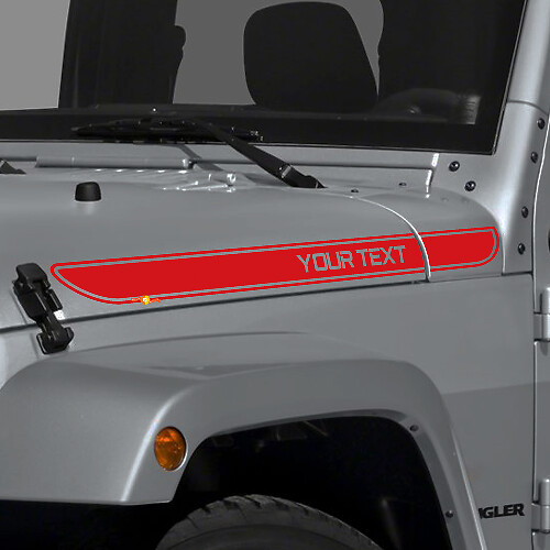 Aangepaste Letterstrip Hood Vinyl Sticker Decal voor Jeep Wrangler