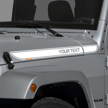 Aangepaste Letterstrip Hood Vinyl Sticker Decal voor Jeep Wrangler 2