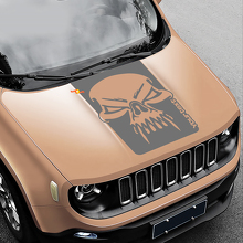 Skull Grunge Grafisch Motief Motorkap Vinyl Decal Sticker Zijde voor Jeep Renegade 2