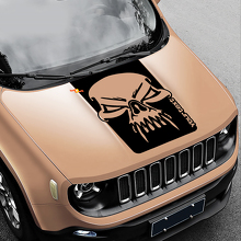 Skull Grunge Grafisch Motief Motorkap Vinyl Decal Sticker Zijde voor Jeep Renegade 3