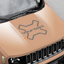 Logo Vinyl Grafische Decal Sticker Motorkap Zijde Camouflage voor Jeep Renegade 2