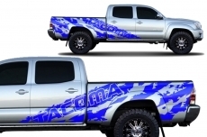 Toyota Tacoma 2005-2018 lang bed aangepaste halve zijsticker sticker vrachtwagen wrap 4 deurs
 2
