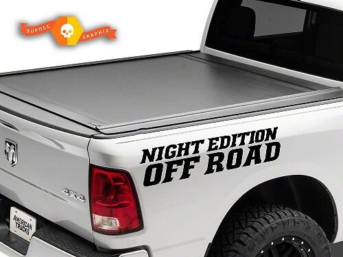 Night Edition Offroad Vinylstickerset voor Dodge Ram Truck zijpaneel