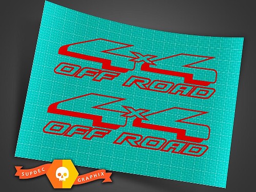 Rode 4x4 Off Road 4WD Volumeuze Tekst Vinyl Stickers voor Ford Truck
