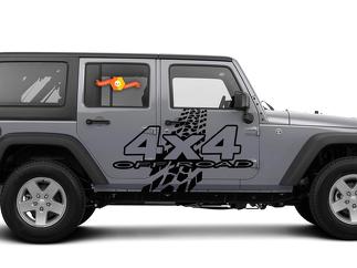 4X4 OFF-ROAD Modderbanden Sticker Sticker geschikt voor Nissan Titan Frontier Toyota Tacoma FJ Jeep