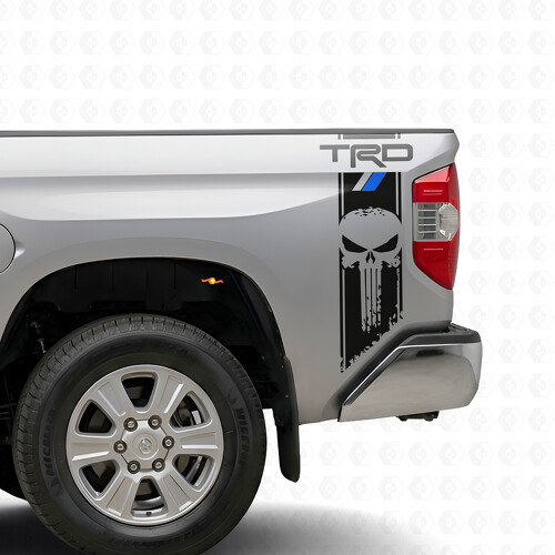 TRD Punisher-stijl Strepen Vinyl Sticker voor de Zijwand van Toyota Tundra