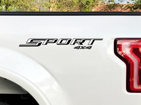 Sport 4x4 Portierzijdesticker Set Vinyl 2 voor Ford F-150 2015 2016