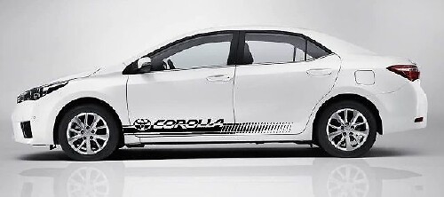 2X TOYOTA COROLLA zijskirt vinyl body sticker sticker grafische premium kwaliteit