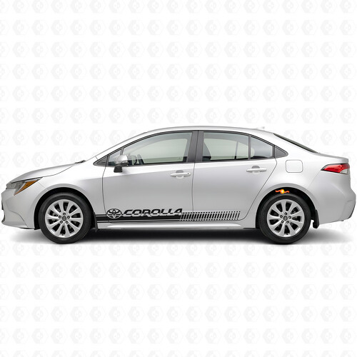 Corolla Geruite Strepen Zij Vinyl Decal Sticker voor Toyota Corolla