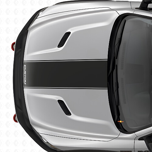 Aangepaste omtrek motorkap streep vinyl stickervel voor Dodge Ram