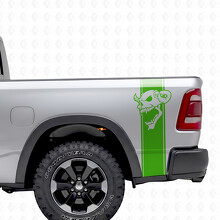 Schedel Grafische Strepen Bedzijde Vinyl Decal Sticker voor Dodge Ram 1500_3