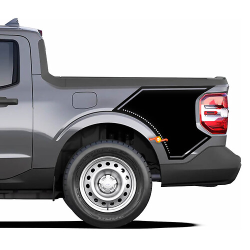Zijbed Ford Maverick 2022-up Vinylstickers Stickers Grafische stip

