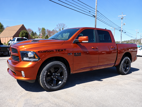 Aangepaste TEKST Lettering Voorspatbord Vinyl Decal Sticker voor Dodge Ram 1500