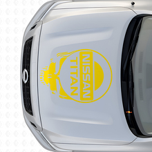 Merklogo Skull Style Capuchon Vinyl Sticker voor Nissan Titan_5
