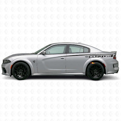 Aangepaste zijstreep vinylsticker voor Dodge Charger Electric