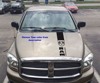 Hemi Dodge Ram hood Graphics Logo sticker Mopar vinyl sticker race Rebel truck