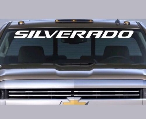 Silverado Logo Voorruit Vinyl Decal Sticker voor Chevrolet Silverado