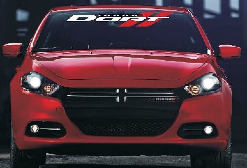 Merklogo voorruit vinyl decal sticker voor Dodge Dart