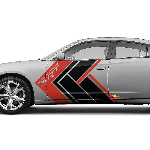 SRT zijdeuren stickers stickers voor Dodge Charger
