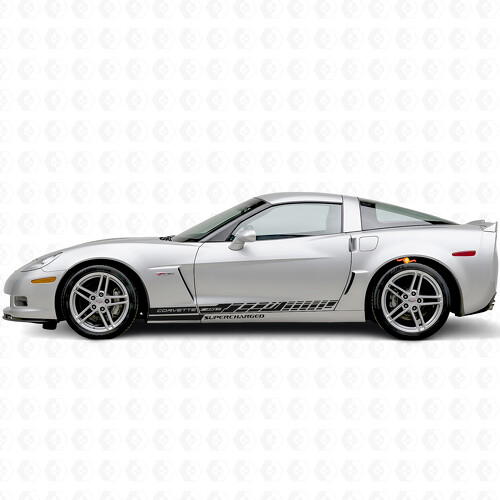 Racing Style Strepen Zij Vinyl Decal Sticker voor Chevrolet Corvette C6 2005-2013