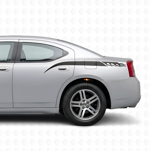Flame Style Strepen Zij Vinyl Decal Sticker voor Dodge Charger 2006-2010