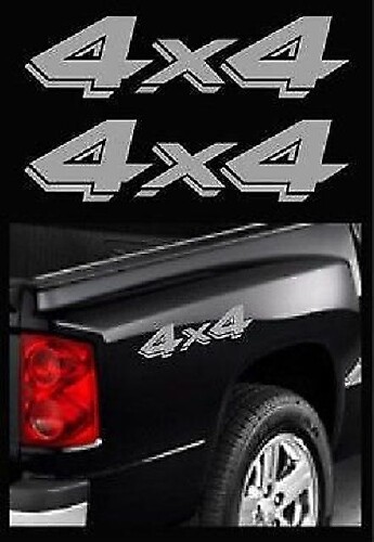 Dodge Truck 4x4 Off Road Ram Dakota Sport Zilver Stickers Vinyl Decal x 2