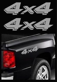 Dodge Truck 4x4 Off Road Ram Dakota Sport Zilver Stickers Vinyl Decal x 2