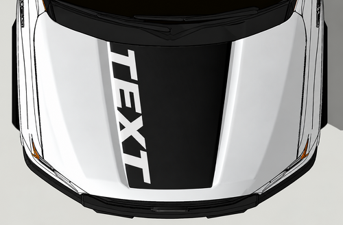 TEXT Vertical Hood Block Motorkap Vinylsticker voor Ford F-150 2015-2017