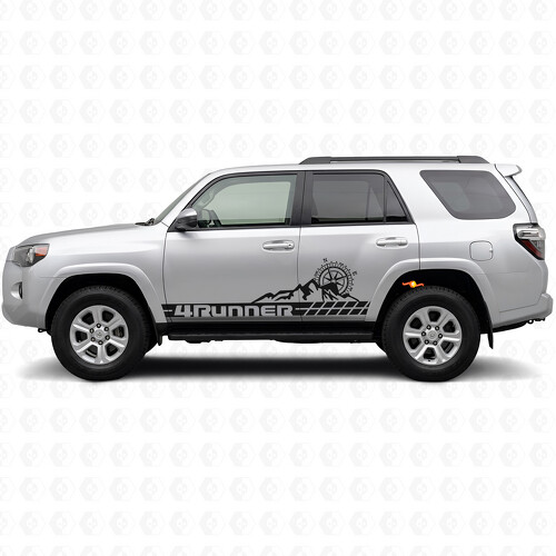 4Runner Mountain Compass Strepen Zijdeur Vinyl Sticker voor Toyota 4Runner 2010-2017