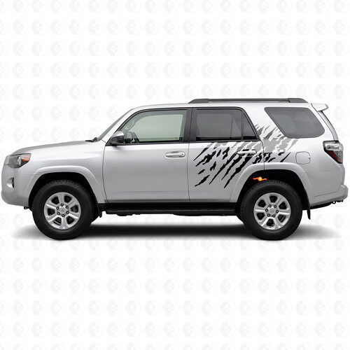 Vinylsticker met gescheurde stijl voor zijkant Toyota 4Runner 2010-2017