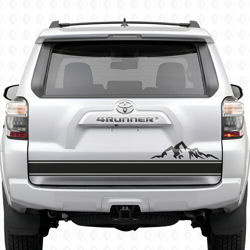 Mountain Double Stripe Tailgate Vinyl Decal Sticker voor Toyota 4Runner 2010-2017