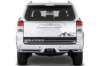 Toyota 4runner (2010-2017) aangepaste vinyl stickerset - 4runner berg achterklep