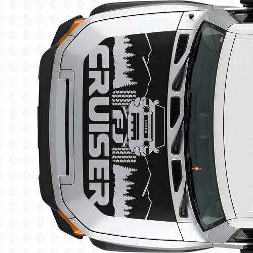FJ Cruiser Forest Mountain Motorkap Vinyl Decal Sticker voor Toyota FJ Cruiser