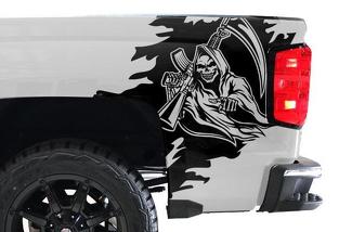 Chevy Silverado (2014-2017) Custom Vinyl Sticker Wrap Kit - Reaper