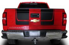Chevy Silverado (2014-2017) Aangepaste vinyl sticker sticker wrap kit-motorkap en achterklep strepen
 2
