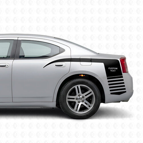 Aangepaste Stroboscoop Klauwstijl Streep Bedzijde Vinyl Decal Sticker voor Dodge Charger 2006-2010