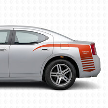 Aangepaste Stroboscoop Klauwstijl Streep Bedzijde Vinyl Decal Sticker voor Dodge Charger 2006-2010_4