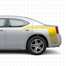 Aangepaste Stroboscoop Klauwstijl Streep Bedzijde Vinyl Decal Sticker voor Dodge Charger 2006-2010_5