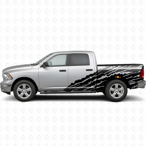 Modderspats Stijl Strepen Zijkant Vinyl Decal Sticker voor Dodge Ram 1500