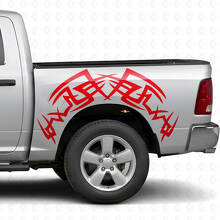 Tribal Bed Side Vinyl Decal Kit voor Dodge Ram 1500/2500 2009-2018_4