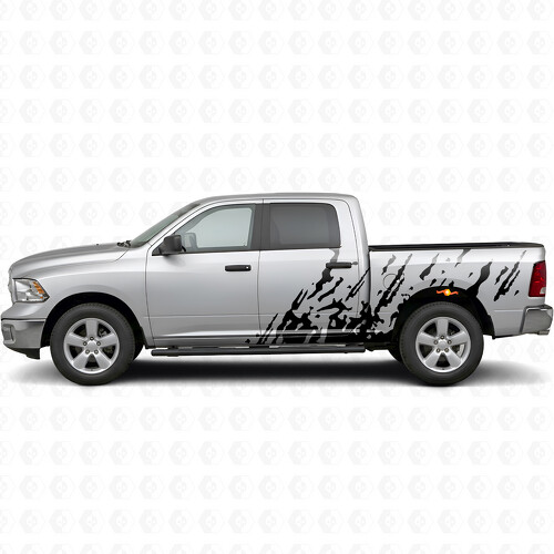 Modder Spat Effect Zij Vinyl Decal Sticker voor Dodge Ram 3500