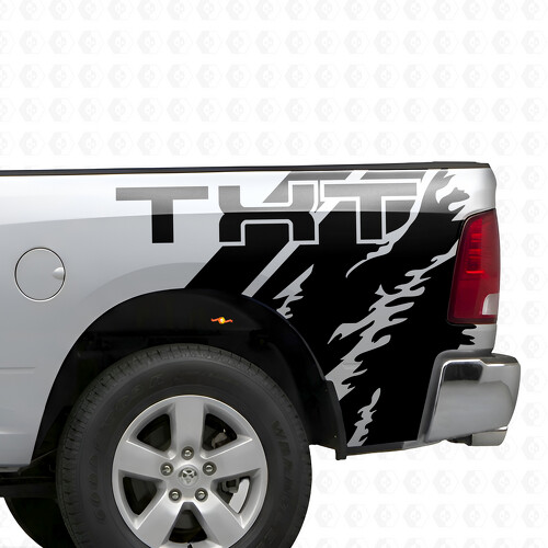 Aangepaste tekst in Splash Effect zijkant vinyl decal sticker voor Dodge Ram 1500
