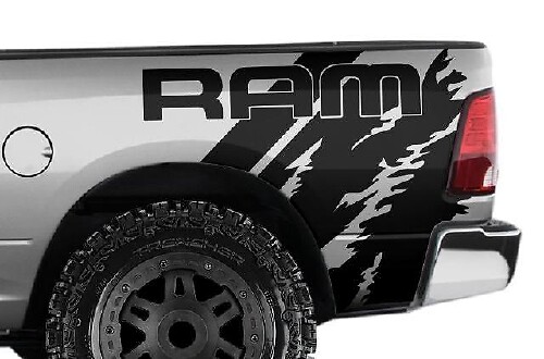 Ram Versleten Stijl Achterzij Vinyl Decal Kit voor Dodge Ram 1500-3500 2009-18