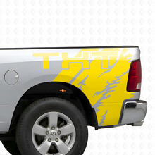 Aangepaste tekst in Splash Effect zijkant vinyl decal sticker voor Dodge Ram 1500_5