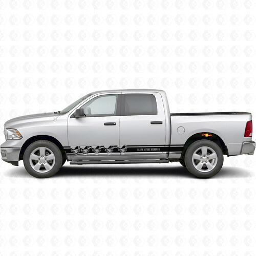 Death Before Dishonor Strepen Zij Vinyl Decal Sticker voor Dodge Ram 1500