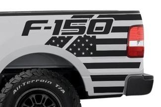 Ford F-150 (2004-2008) aangepaste vinyl stickerset - F-150 Usa Quarter