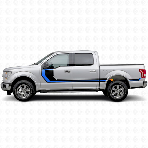 Rallystrepen Zijkant Bedside Deur Vinyl Decal Sticker voor Ford F-150 2015-2017