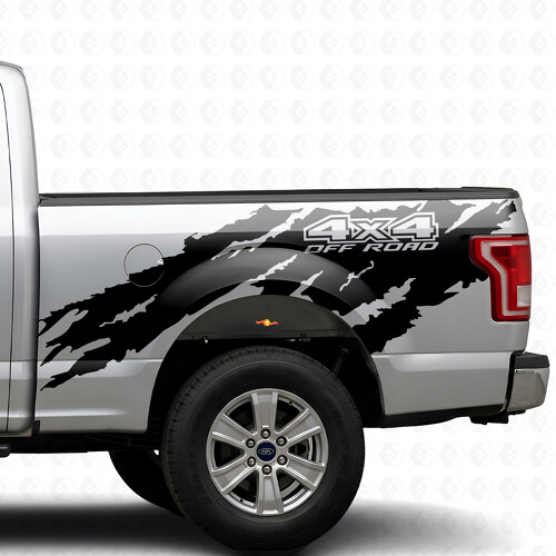 4x4 Off Road Versleten Stijl Bedside Vinyl Decal Kit voor Musclecar truck 2015-17